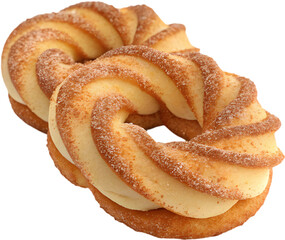 Fototapeta premium Tasty Chinese donut clipart featuring a golden, crispy exterior and delightful design.