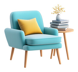 Fototapeta premium Cozy living room setup modern home furniture display stylish environment close-up view comfort and design
