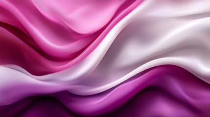 Fototapeta premium Soft and flowing fabric in shades of pink and white creates serene and elegant atmosphere. gentle waves and smooth texture evoke sense of calm and beauty