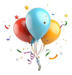 Colorful balloons celebration festive party digital image high angle joyful atmosphere