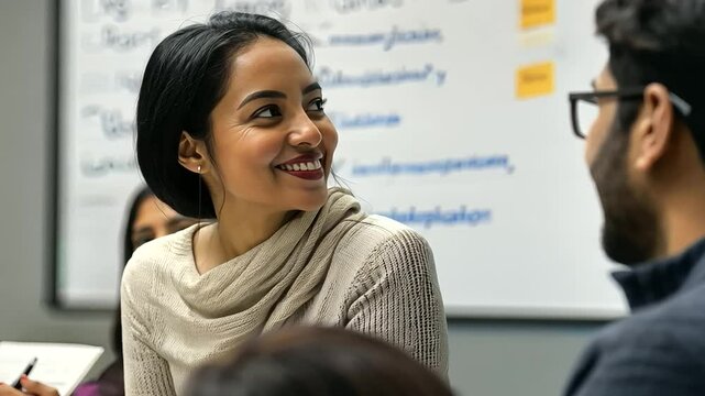 Language Tutor Teaching Adults in Multicultural Community Center