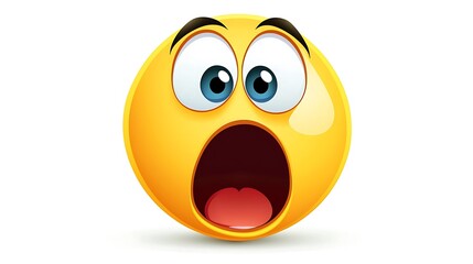Shocked Emoticon Face Wow Surprise Amazement Expression