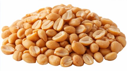 Pile of roasted peanuts, halves visible.