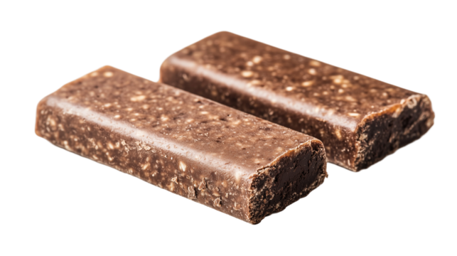 Protein bar with chocolate isolated on transparent background, png