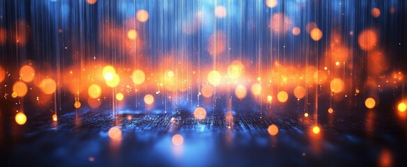 Obraz premium Abstract Bokeh Lights and Dark Background