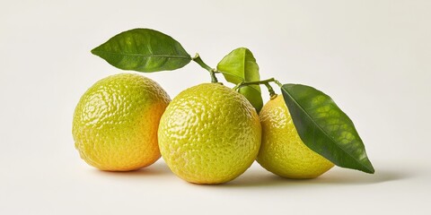 Bergamot orange displayed beautifully against a white background, highlighting the unique characteristics of the bergamot orange and its vibrant appearance in this stunning composition.