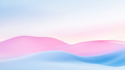 Fototapeta premium Soft pastel waves create serene and calming abstract background, blending shades of pink and blue. This tranquil scene evokes sense of peace and harmony
