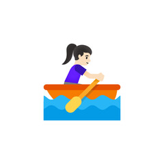 Woman Rowing Emoji
