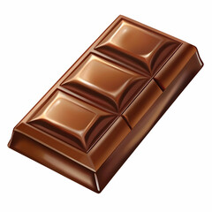 Obraz premium chocolate bar on white background