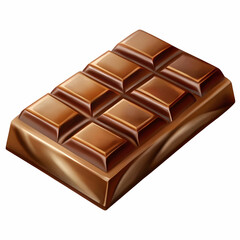 Fototapeta premium chocolate bar on white background
