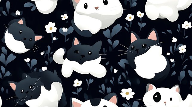 Playful cats chasing butterflies among colorful tulips and daffodils, surrounded by gentle sunlight and a bright springtime sky, cheerful and lively scene, hd quality. --ar 16:9 --sref https://s.mj.