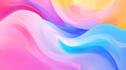 Obraz premium abstract background featuring flowing waves of pink, purple, and blue colors, creating sense of calm and creativity. Perfect for artistic projects or digital designs