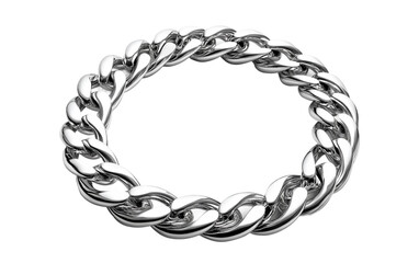 Silver Chain Ring isolated on transparent Background