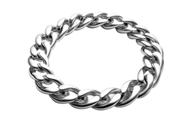 Silver Chain Ring isolated on transparent Background