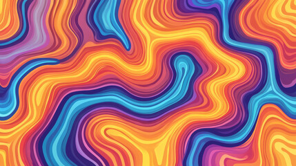 Obraz premium abstract background featuring swirling patterns in orange, purple, and blue hues, creating sense of dynamic movement and energy