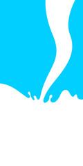 pouring milk, milk splash, pour milk for banner background, waves simple shape, milk splashes for advertising dairy products
