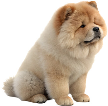 recommend clip art: Cute cartoon Chow Chow dog clipart featuring fluffy fur and playful expression.