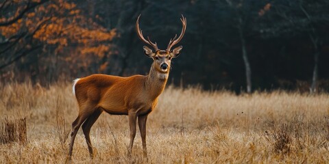 Male deer searching for a mate in a natural setting, showcasing the behavior of deers as they seek companionship during the mating season. Deers play a significant role in their ecosystem.