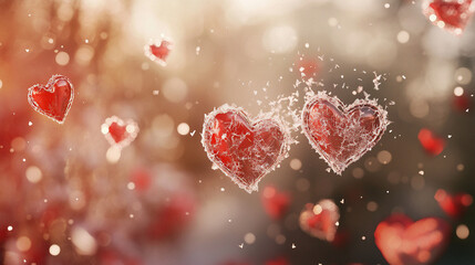 Obraz premium valentine background with hearts