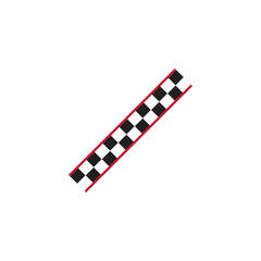 checkered flag red stripes vector
