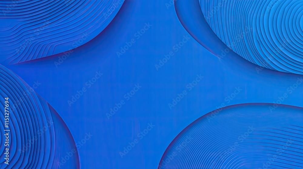 Aufkleber vibrant abstract blue background with curved lines and patterns