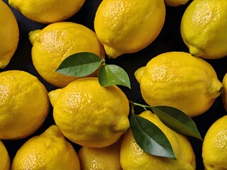 Fresh lemon fruit photographed from close range