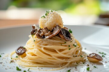 Creamy Mushroom Spaghetti Dish - A Culinary Delight