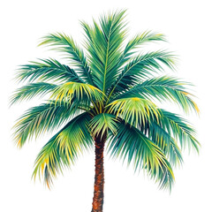 palm tree isolated on white