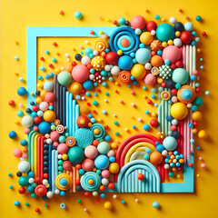 Obraz premium abstract background with colorful circles