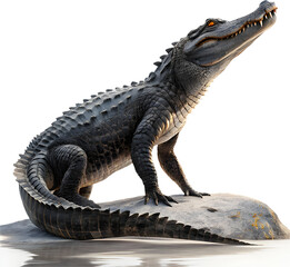 Fototapeta premium Adorable cartoon crocodile clipart featuring a cute, friendly character with vibrant details.