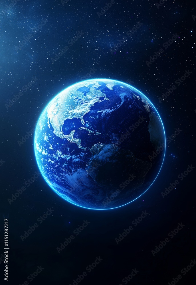 Aufkleber a futuristic blockchain technology hud background showcases a globe and a peer-to-peer blockchain po