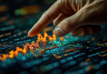 Detailed analysis of stock market trends using advanced technology in a digital environment