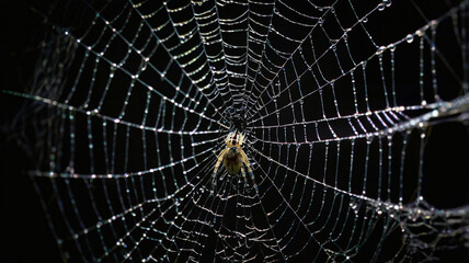 Naklejka premium Spider’s Web Close-Up