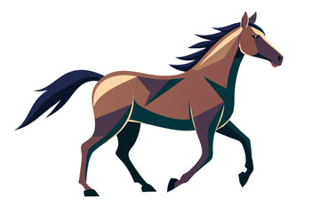 Obraz premium Stunning, healthy horse vector illustration showcasing elegance and vitality