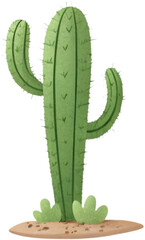 Beautiful desert cactus plant clipart with intricate design and rich, natural details.