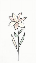 A beautiful vector art illustration of Alstroemerias flowers, showcasing their elegant petals and vibrant colors. Created with generative AI.