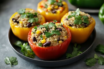 Stuffed Peppers with Quinoa and Beans - A Flavorful Fiesta