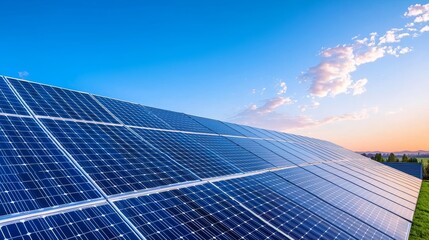 House roofs equipped with advanced solar panels, converting sunlight into renewable energy.