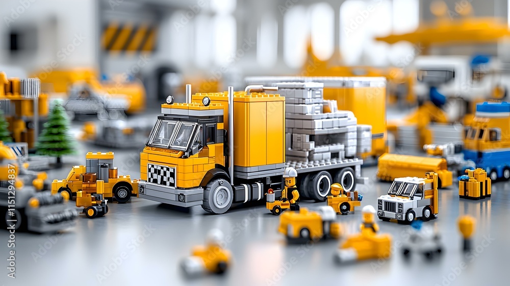 Poster visual representation of supply chain management in a vibrant setting