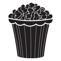 popcorn silhouette vector icon illustration