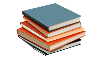 Stack of Books: A visually appealing stack of hardcover books in various colors, perfect for educational, literary, or back-to-school themes.  