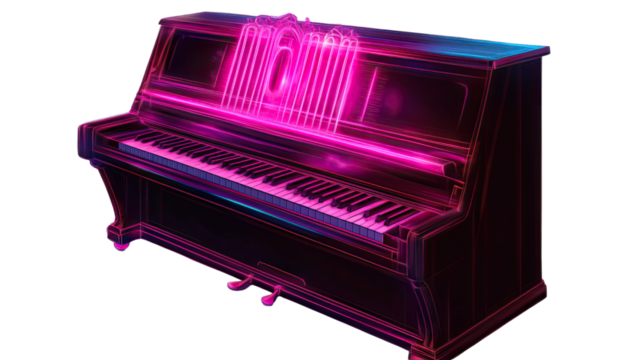 Neon Piano Dreamscape 