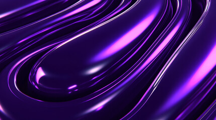 Sleek purple abstract background with smooth flowing curves and reflections