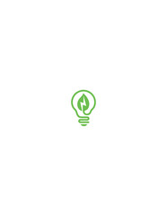 Ecology bulb lamp with leaf logo. Energy saving lamp symbol, icon. Eco Friendly, Eco world, green leaf, energy saving lamp symbol.