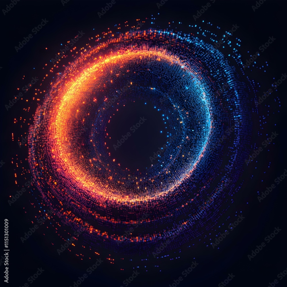 Poster dynamic colorful abstract spiral graphic representing concept
