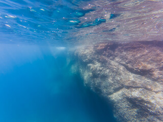 Deep dive: the rocky coast of the French Riviera plunges sharply into the abyss.