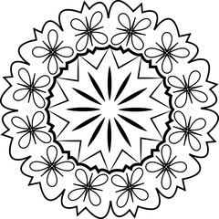 a beautiful stencil mandala art, floral and flower vector art