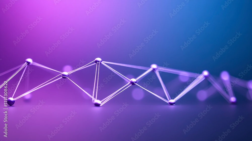 Poster a colorful abstract representation of interconnected lines and nodes, suggesting themes of technolog