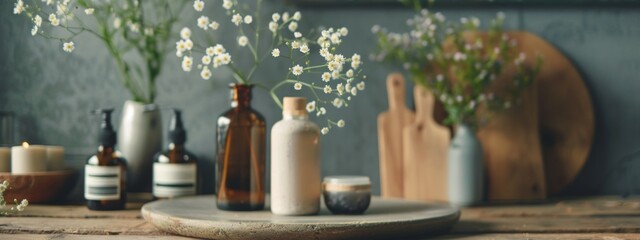 Gradient Glass Bowls on Reflective Surface