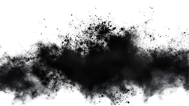 Black Powder Explosion Abstract Dark Dust Cloud Texture